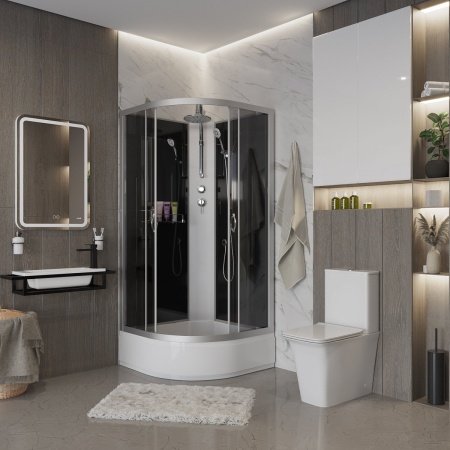 Душевая кабина Niagara NG 3501-14BKT Без крыши с тропическим душем