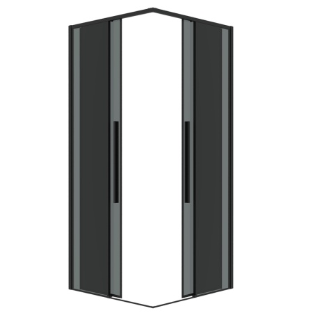 Душевое ограждение Grossman Galaxy 300.K33.01.9090.21.10 (90х90х195) квадрат,раздвижная,черный матовый,стекло тонированное, 1 место