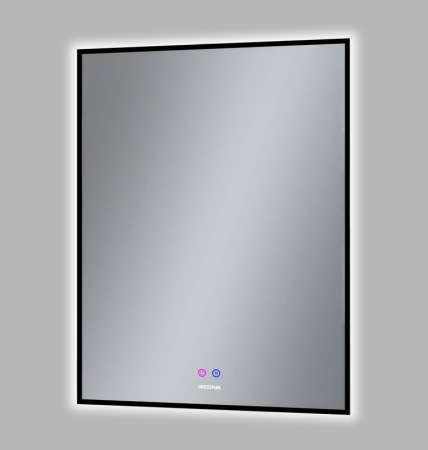 Зеркало PRAGMA-норма BLACK (600*800*45) LED с сенсорным выключателем и подогревом