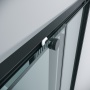 1/2 душевого ограждения Grossman Galaxy 1/2.K33.01.12.21.00 (120х195) черный матовый,стекло прозрачное, 1 место