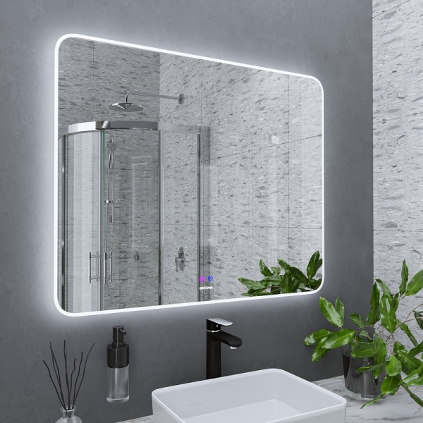Зеркало ELEGANS-норма BLACK (900*800*45) LED с сенсорным выключателем и подогревом