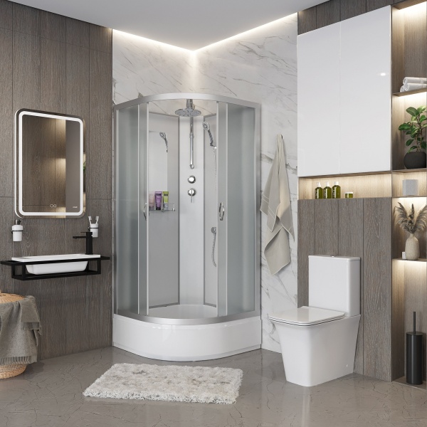 Душевая кабина Niagara NG 3302-14BKT Без крыши с тропическим душем