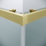 Душевое ограждение Grossman Cosmo 300.K33.02.9090.32.00 (90х90х195) квадрат,раздвижная,золото сатин,стекло прозрачное, 1 место