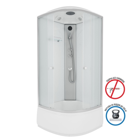 Душевая кабина Niagara Eco E100/40/MT (100х100х215) высокий поддон(40см),стекло матовое,4 места