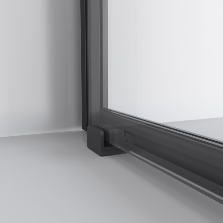 Душевое ограждение Niagara Nova NG-6824-34ВLACK (100х100х195) квадрат,черный матовый,двери раздвижные,стекло прозрачное,1 место