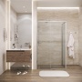 Душевое ограждение Grossman Galaxy 100.K33.01.140.10.02-200.K33.01.100.10.02 (140х100х195) раздвижная(левая),хром,стекло шиншилла,2 места