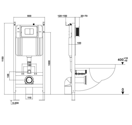 Инсталляция для подвесного унитаза Grossman 900.K31.02.000