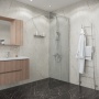 Душевая перегородка Niagara Eco NG-531-90 (90х190) хром,стекло прозрачное,1 место