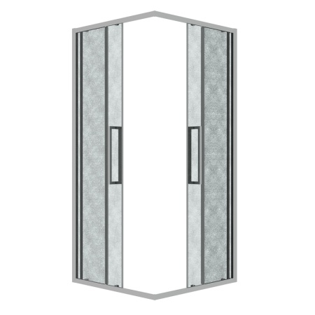 Душевое ограждение Grossman Cosmo 300.K33.02.8080.10.02 (80х80х195) квадрат,раздвижная,хром,стекло шиншилла, 1 место