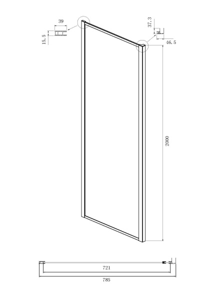 Боковая стенка Ambassador Forsa 80AB 800x2000