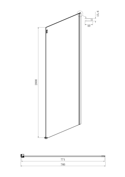 Боковая стенка Ambassador Benefit 80HX 800x2000