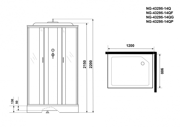 Душевая кабина Niagara NG 43295-14Q