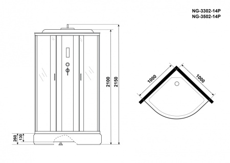 Душевая кабина Niagara NG 3502-14P