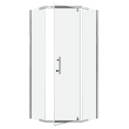 Душевое ограждение Niagara Eco NG-1009-14D (90х90х190) трапеция,распашное,хром,стекло прозрачное,1 место