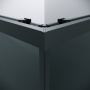 Душевое ограждение Grossman Cosmo 300.K33.02.8080.21.10 (80х80х195) квадрат,раздвижная,черный матовый,стекло тонированное, 1 место
