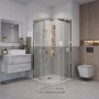 Душевое ограждение Grossman Classic 300.K33.04.1010.10.00 (100х100х195) квадрат,раздвижная,хром,стекло прозрачное, 2 места