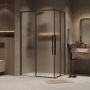 Душевое ограждение Grossman Galaxy 1/2.K33.01.90.21.02-1/2.K33.01.10L.21.02 (90х100х195) раздвижная,черный матовый,стекло шиншилла,2 места