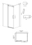 Душевое ограждение Grossman Pragma 100.K33.03.120.32.00-200.K33.03.100.32.00 (120х100х195) распашная,золото сатин,стекло прозрачное,2 места